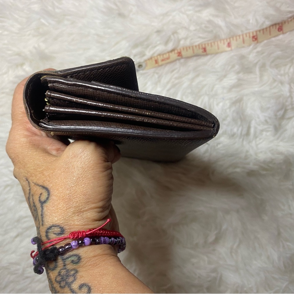 Louis Vuitton Damier Ebene Brown Checkered Wallet - Picture 10 of 12
